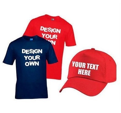 Promotional T-shirts and caps